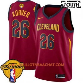 Maillot NBA Cleveland Cavaliers Kyle Korver 26 2018 NBA Finals Patch Nike Rouge Swingman - Enfant